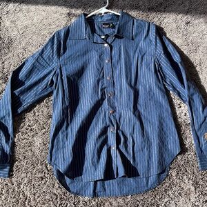 M Cruel Girl Shirt-with copper stripes&fringe. Great shape-worn twice.